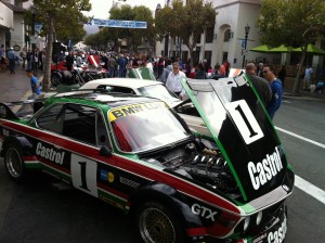 Luigi on display in downtown Monterey on the Friday evening before the Pre-reunion races.